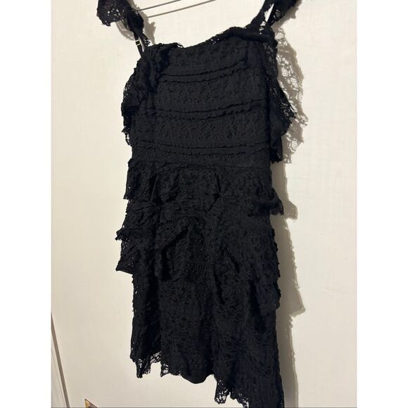 Show Me Your Mumu Tracy Tiered Ruffle Dress Black Women's Size Small - Picture 7 of 7